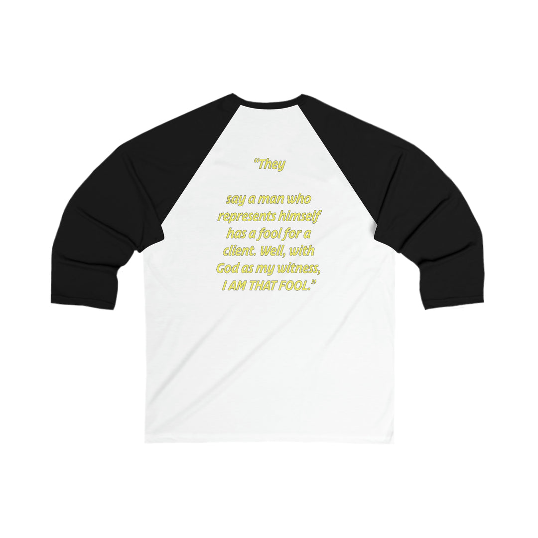 Unisex 3\4 Sleeve Baseball Tee