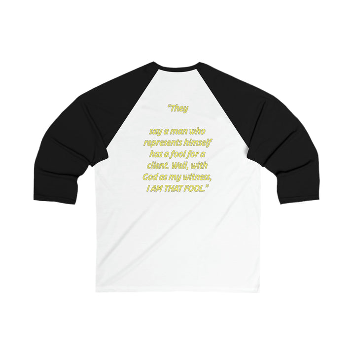 Unisex 3\4 Sleeve Baseball Tee