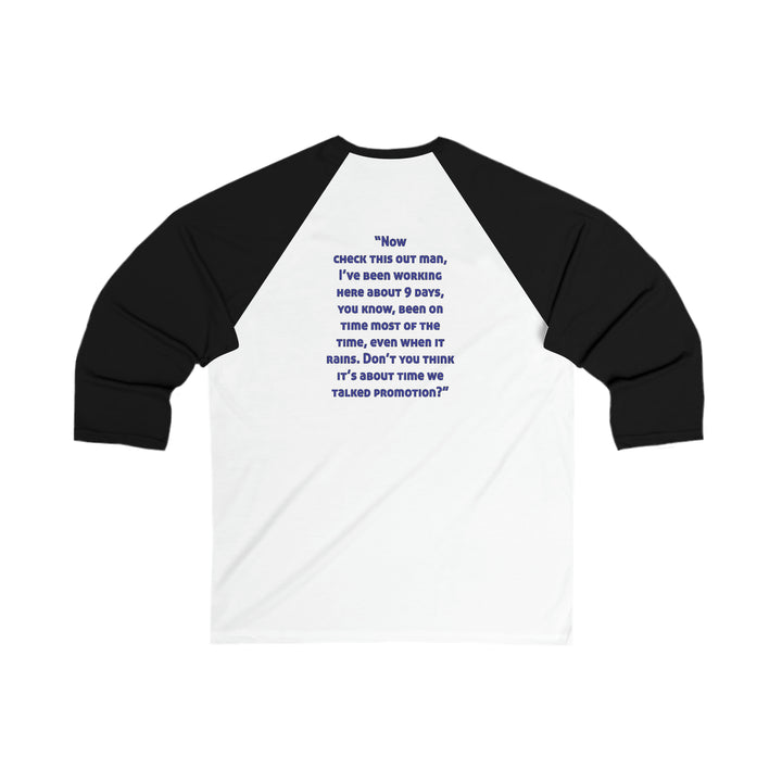 Unisex 3\4 Sleeve Baseball Tee