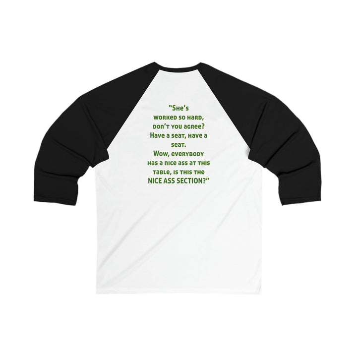 Unisex 3\4 Sleeve Baseball Tee