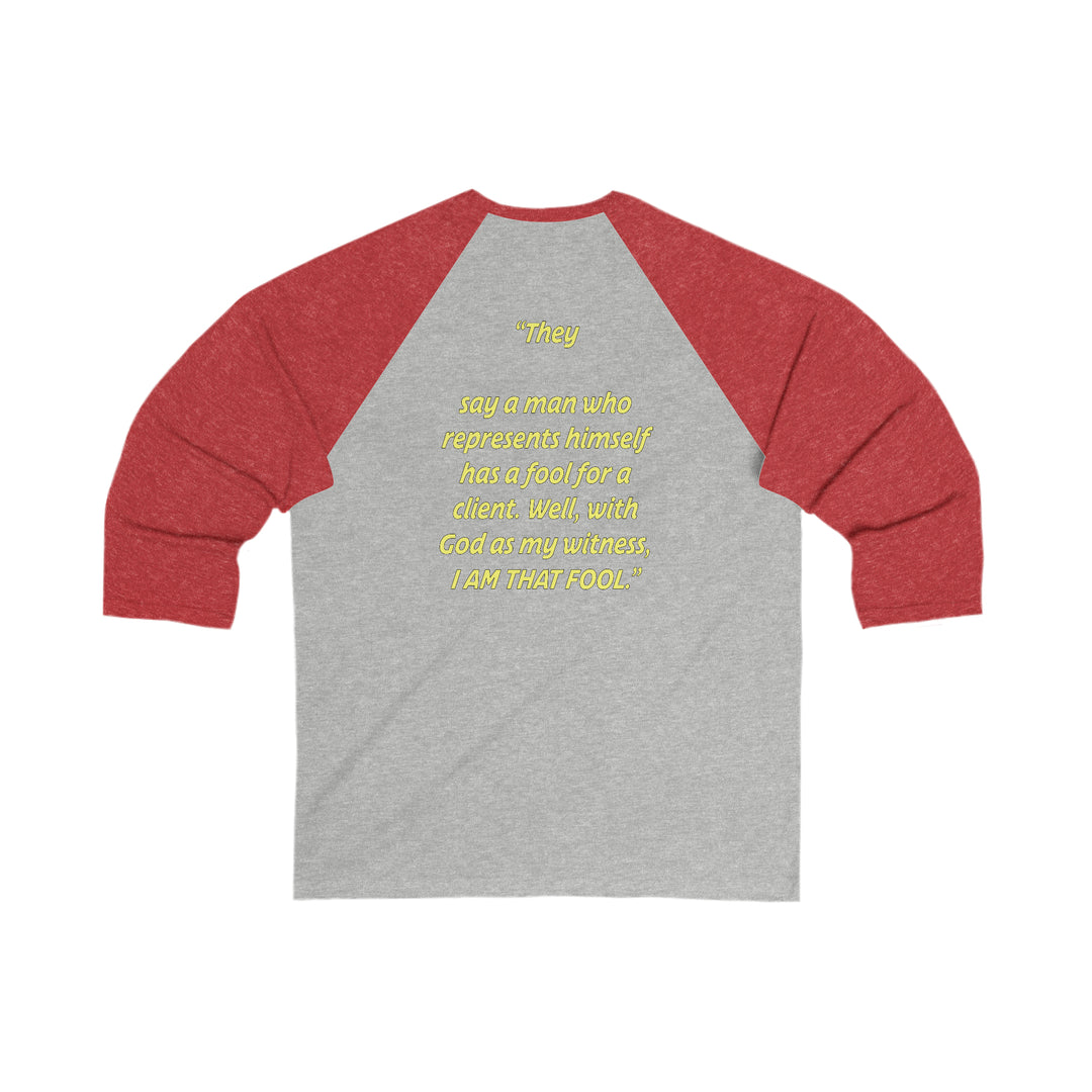 Unisex 3\4 Sleeve Baseball Tee